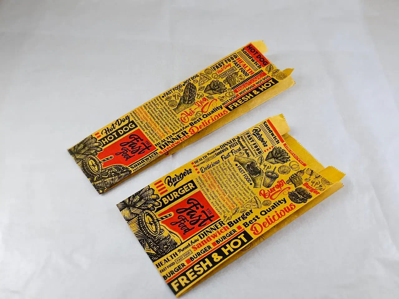 تولید و توزیع انواع پاکت کاغذی جعبه فست فود