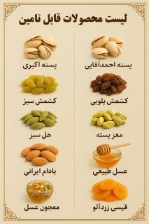 تامین عمده خشکبار، محصولات گیاهی و طبیعی
